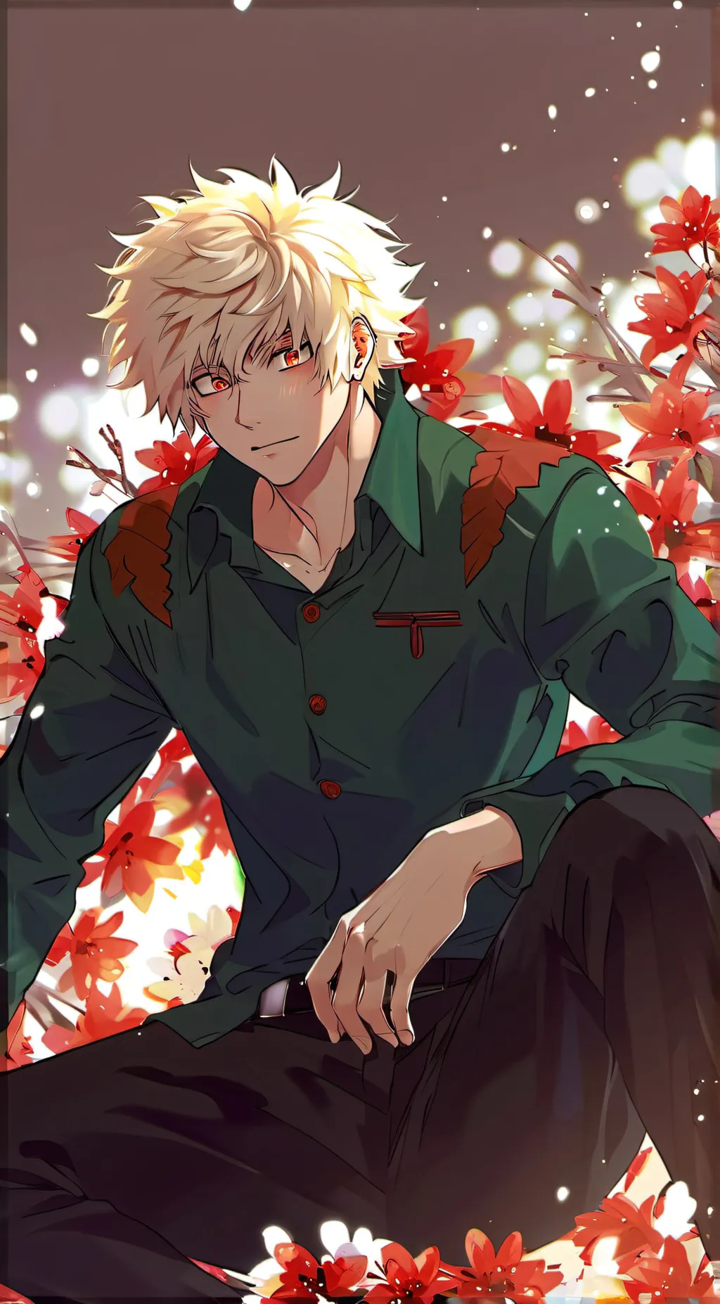 ai character: Katsuki bakugou background