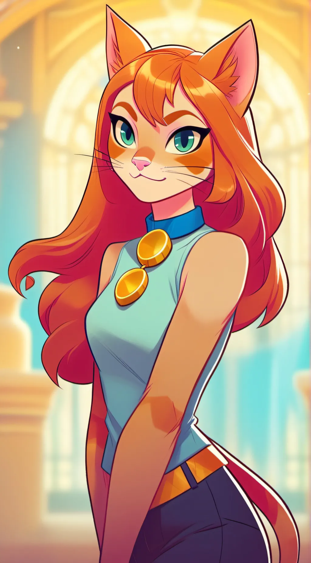 ai character: Ginger background