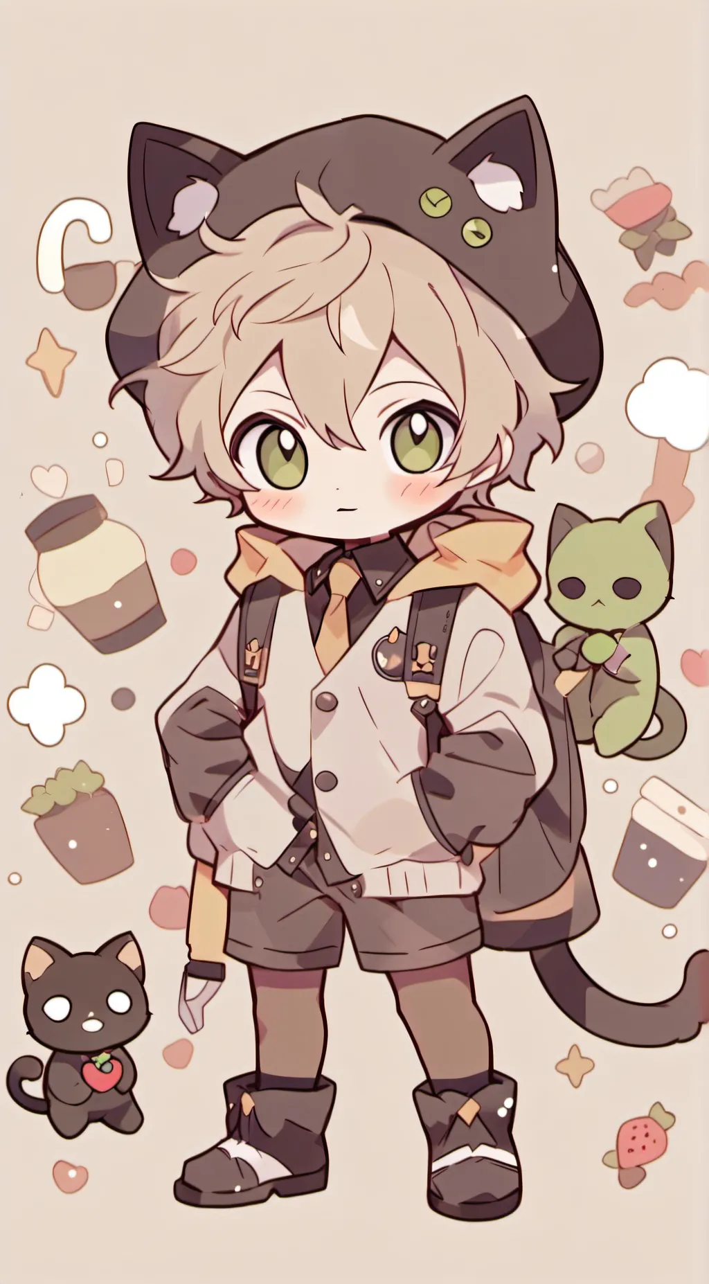 ai character: cat noir background