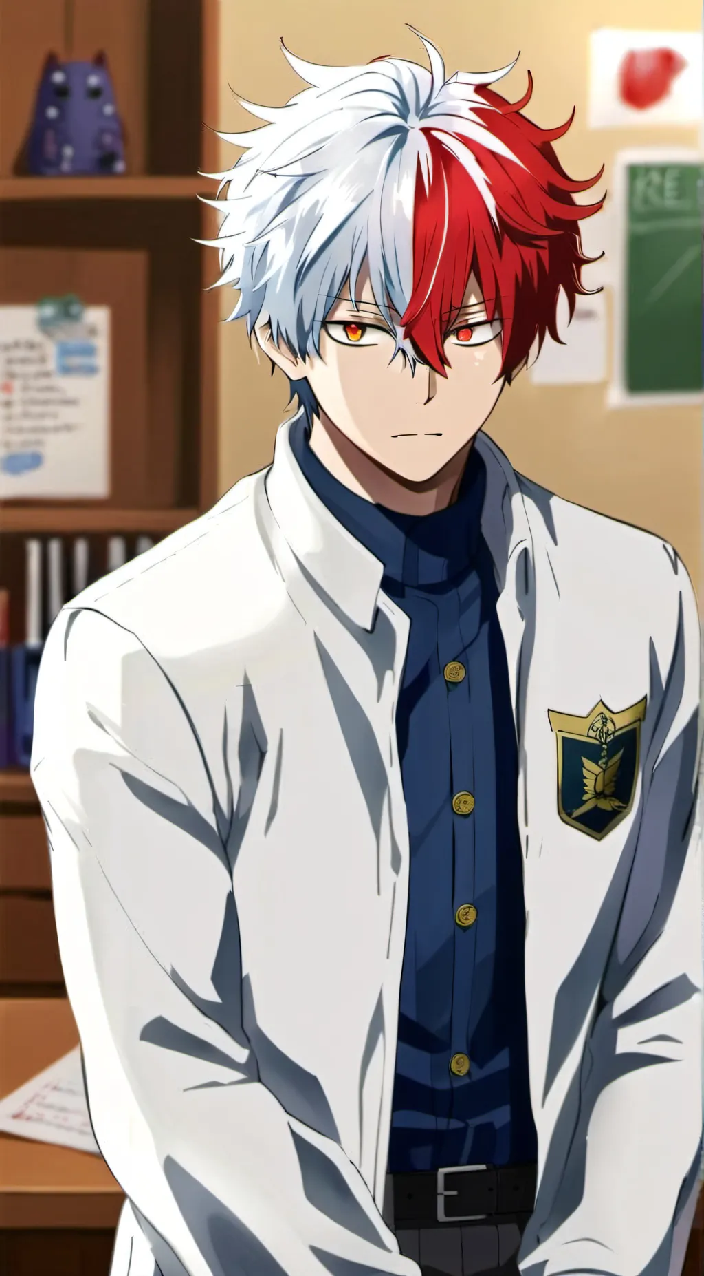 ai character: Shoto Todoroki background