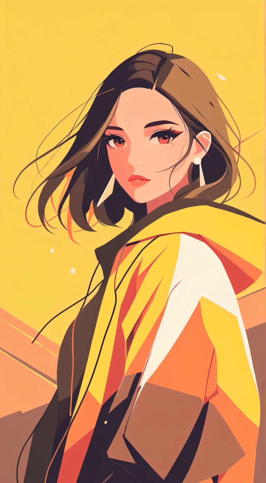 ai character: E X P L O R E  background