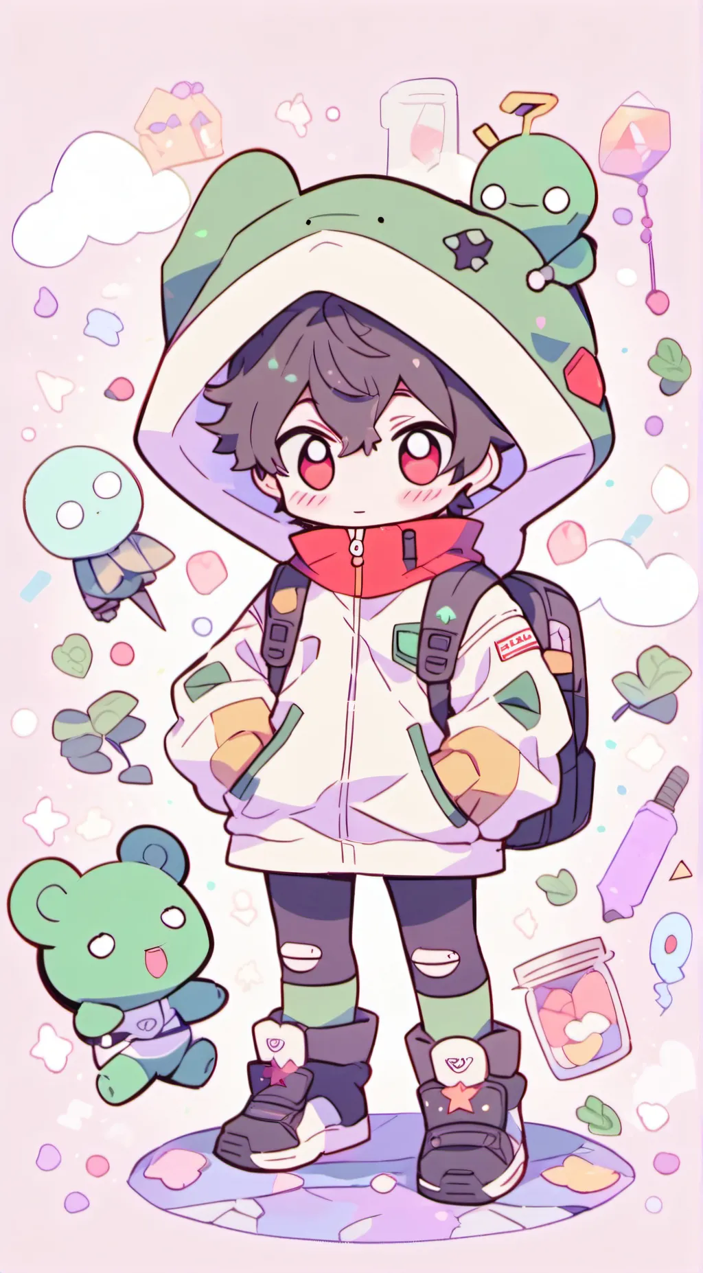 ai character: Deku(imposter) background