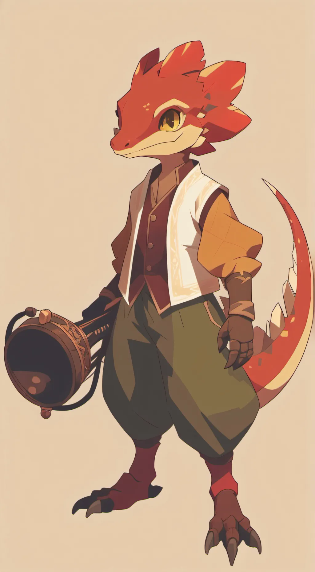 ai character: mr Lizzard background