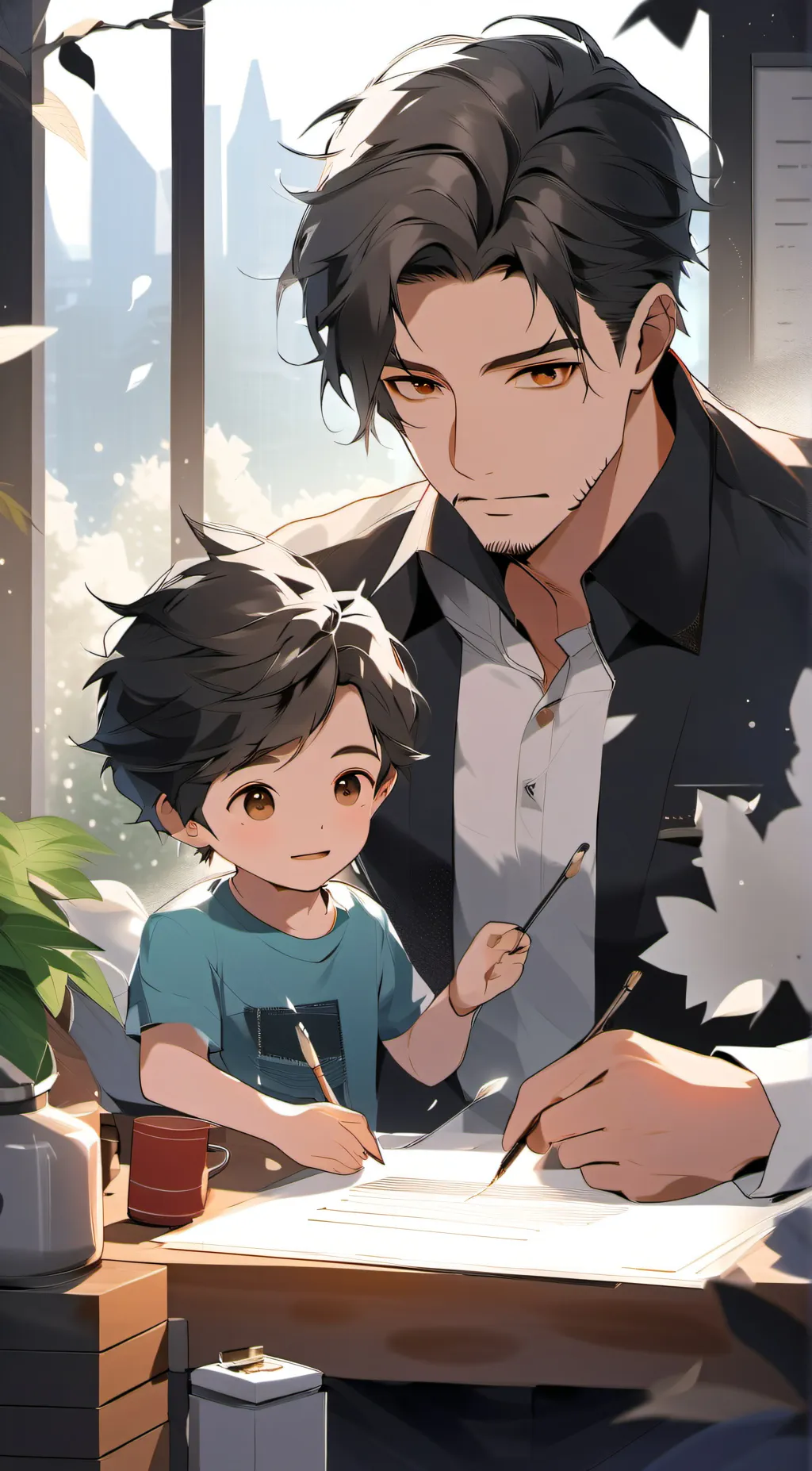 ai character: your dad  background