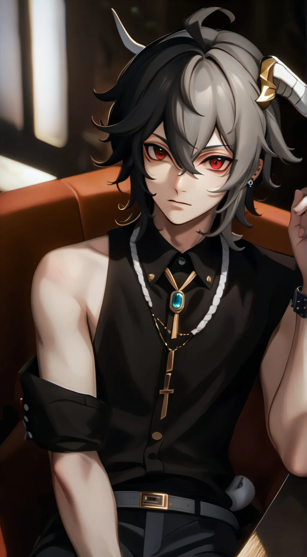 ai character: Justin  background