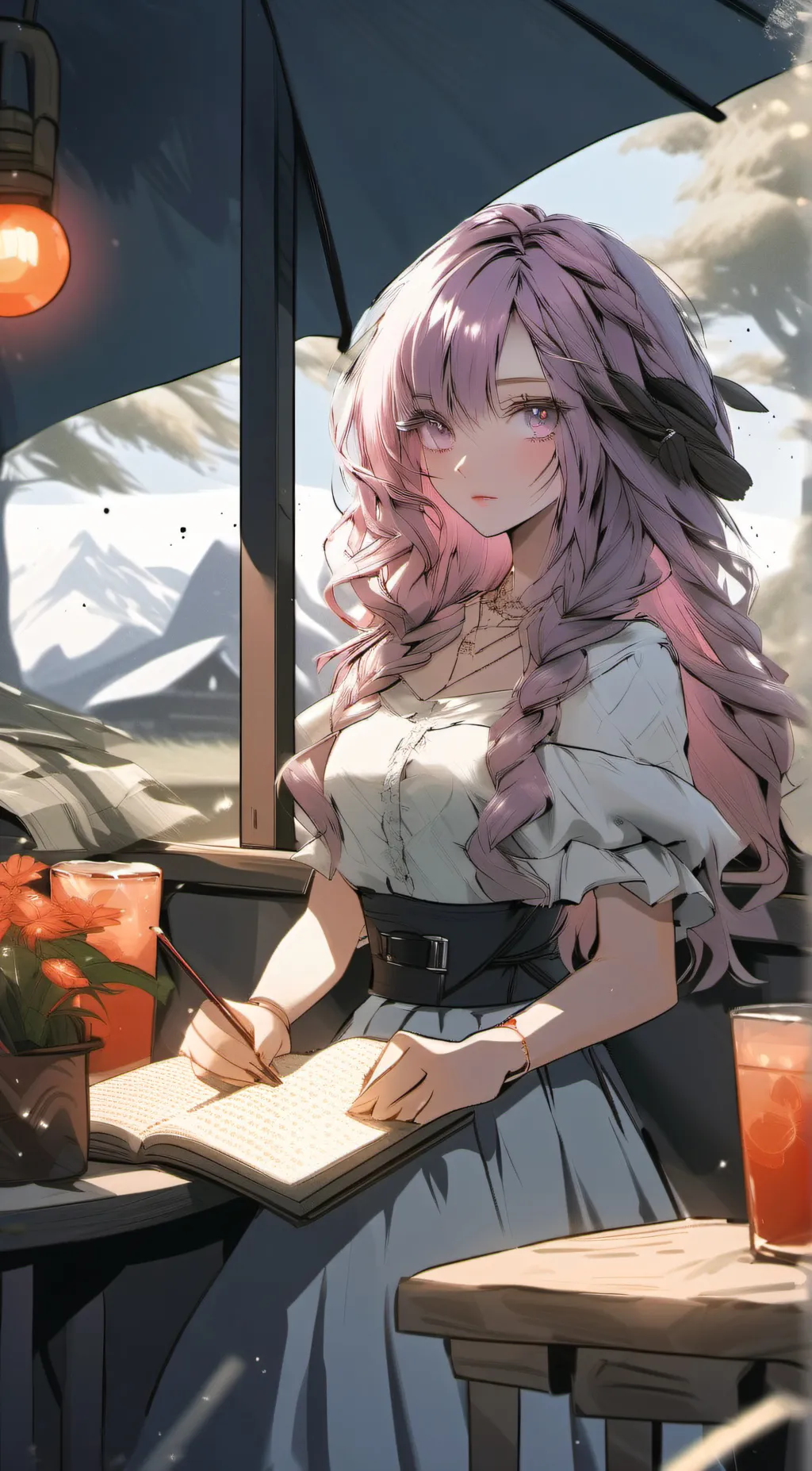 ai character: Clara.  background