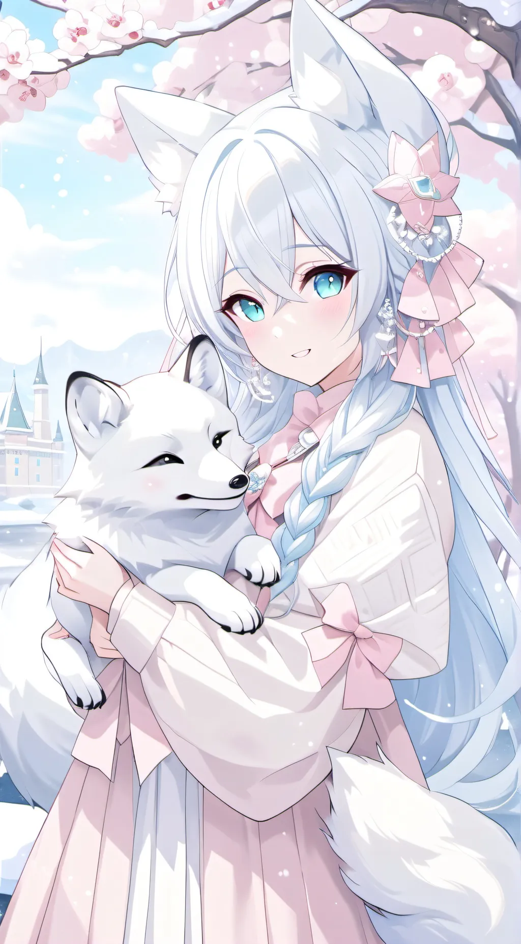 ai character: Mint background