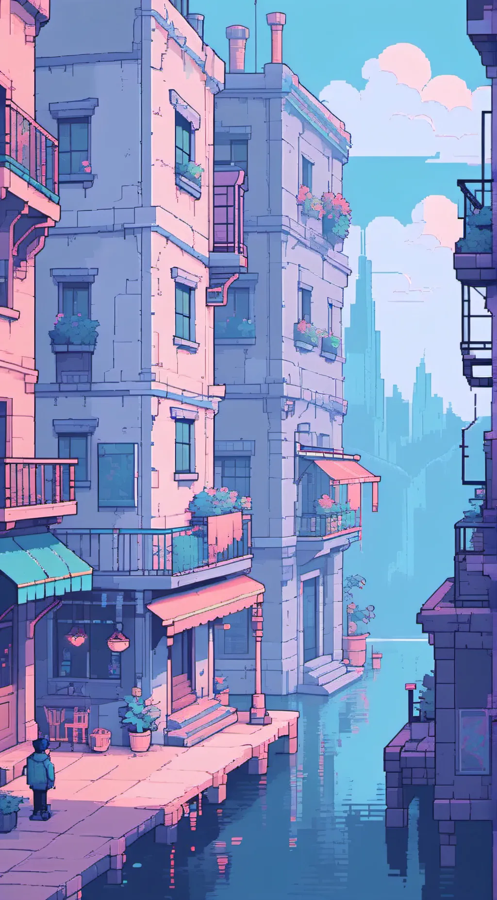 ai character: Smiling critter  background