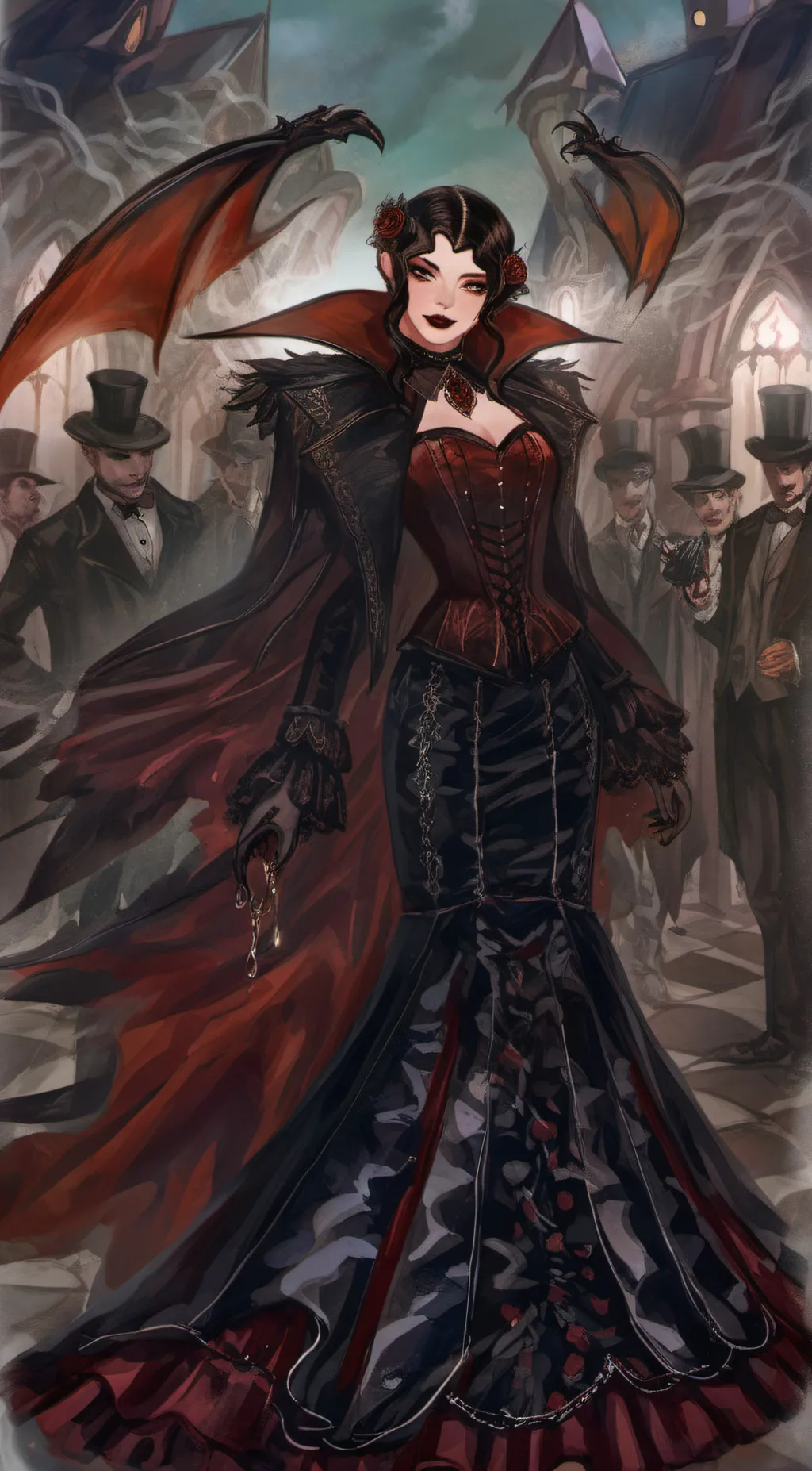 ai character: Alcina Dimitrescu background