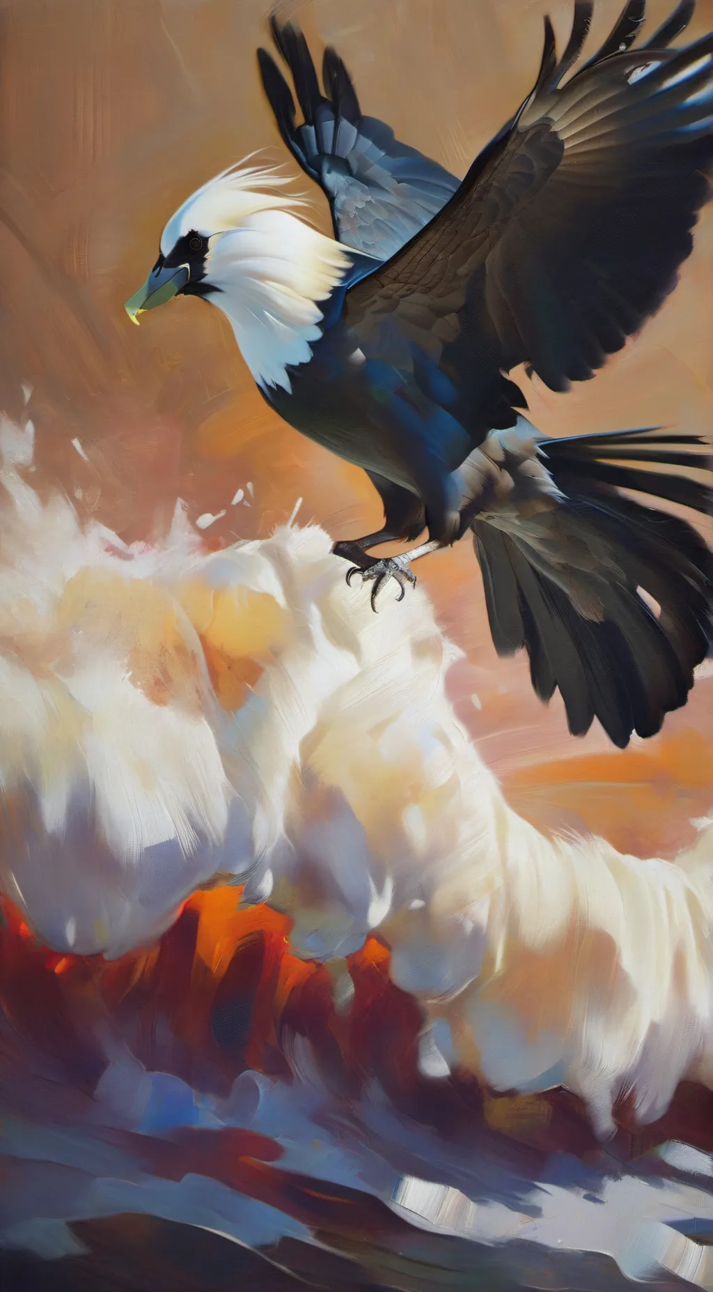 ai character: bird background