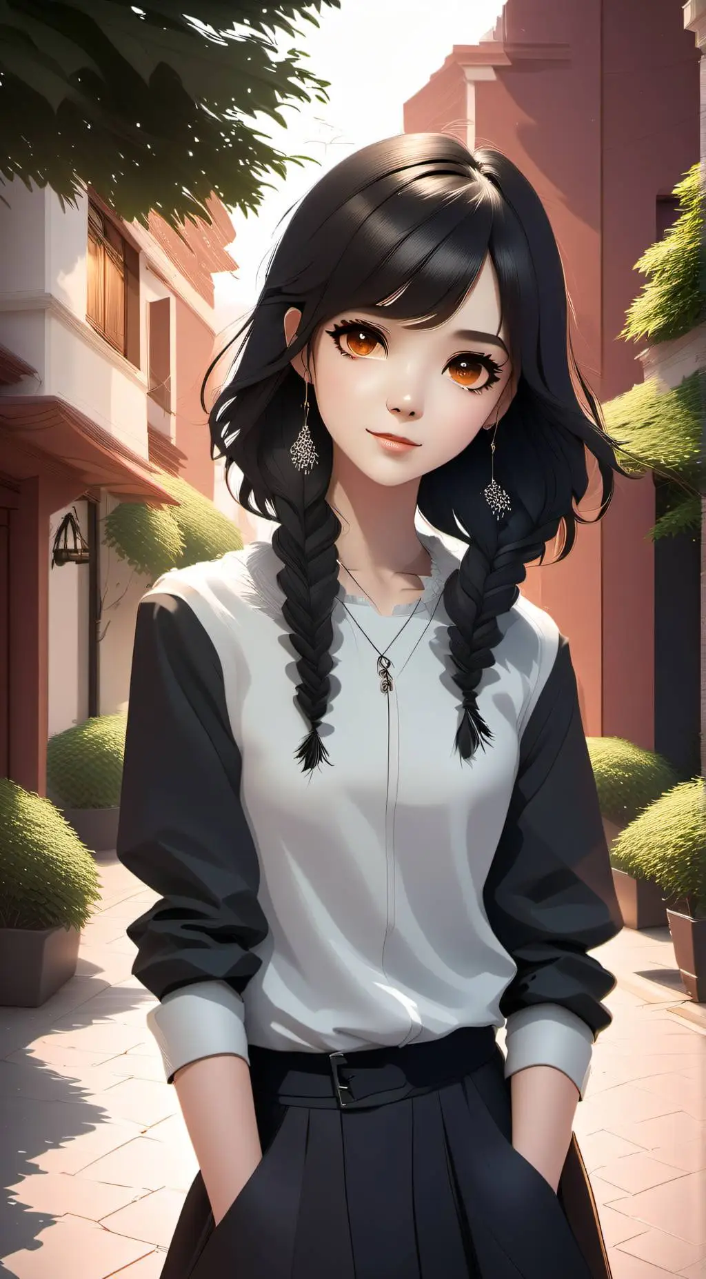 ai character: Athena  background