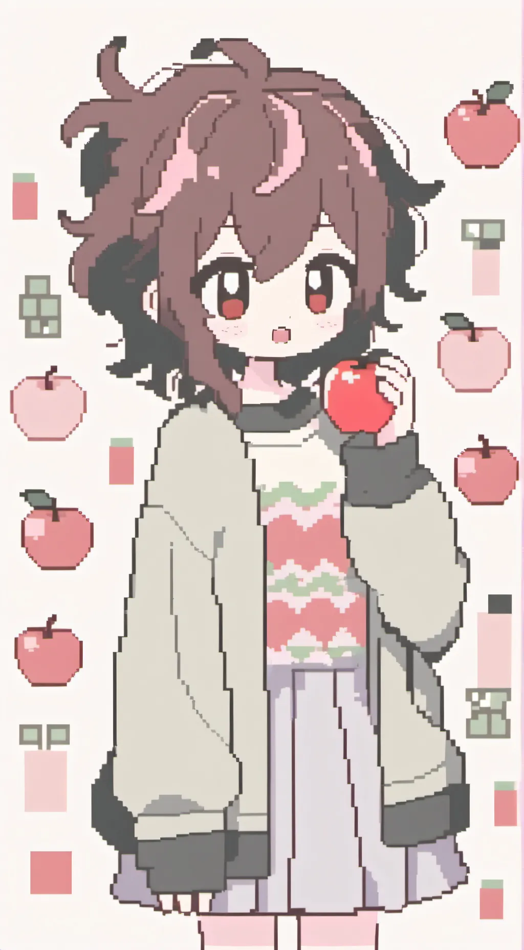 ai character: apple background