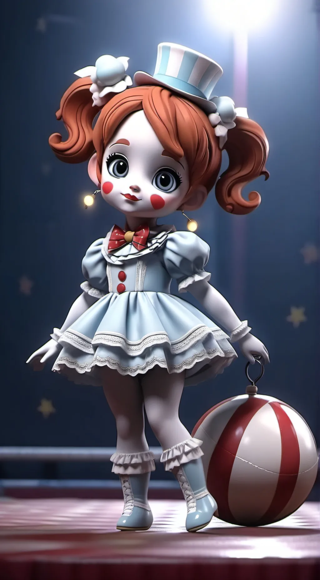 ai character: Circus baby  background