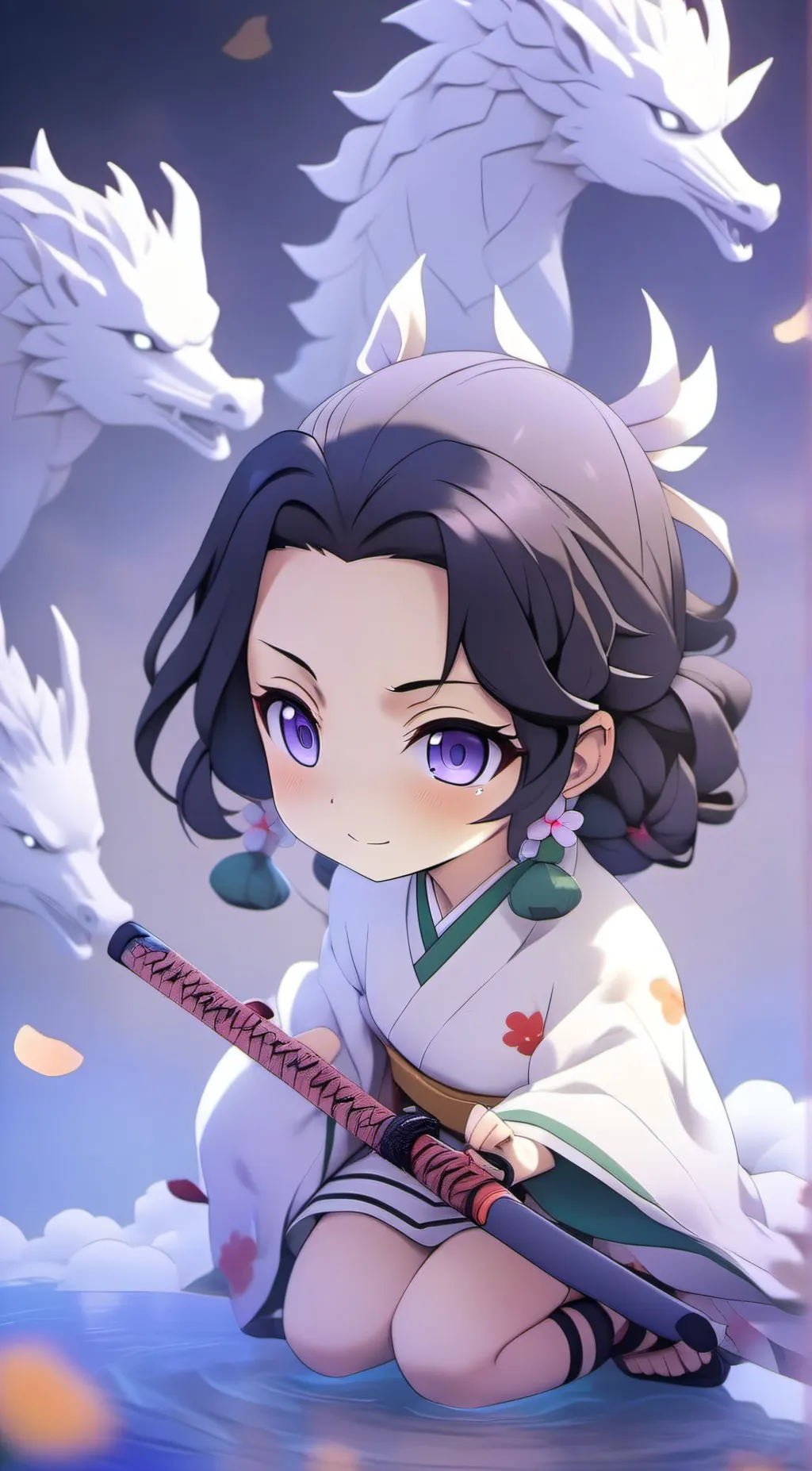 ai character: shinobu and kanae. background