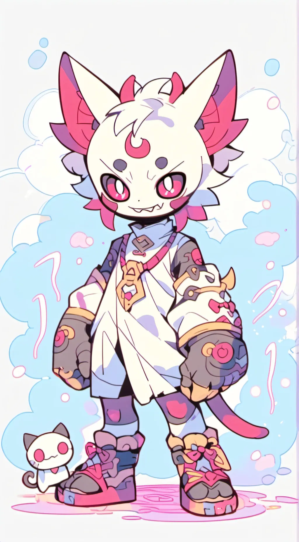 ai character: Cursed cat alastor background