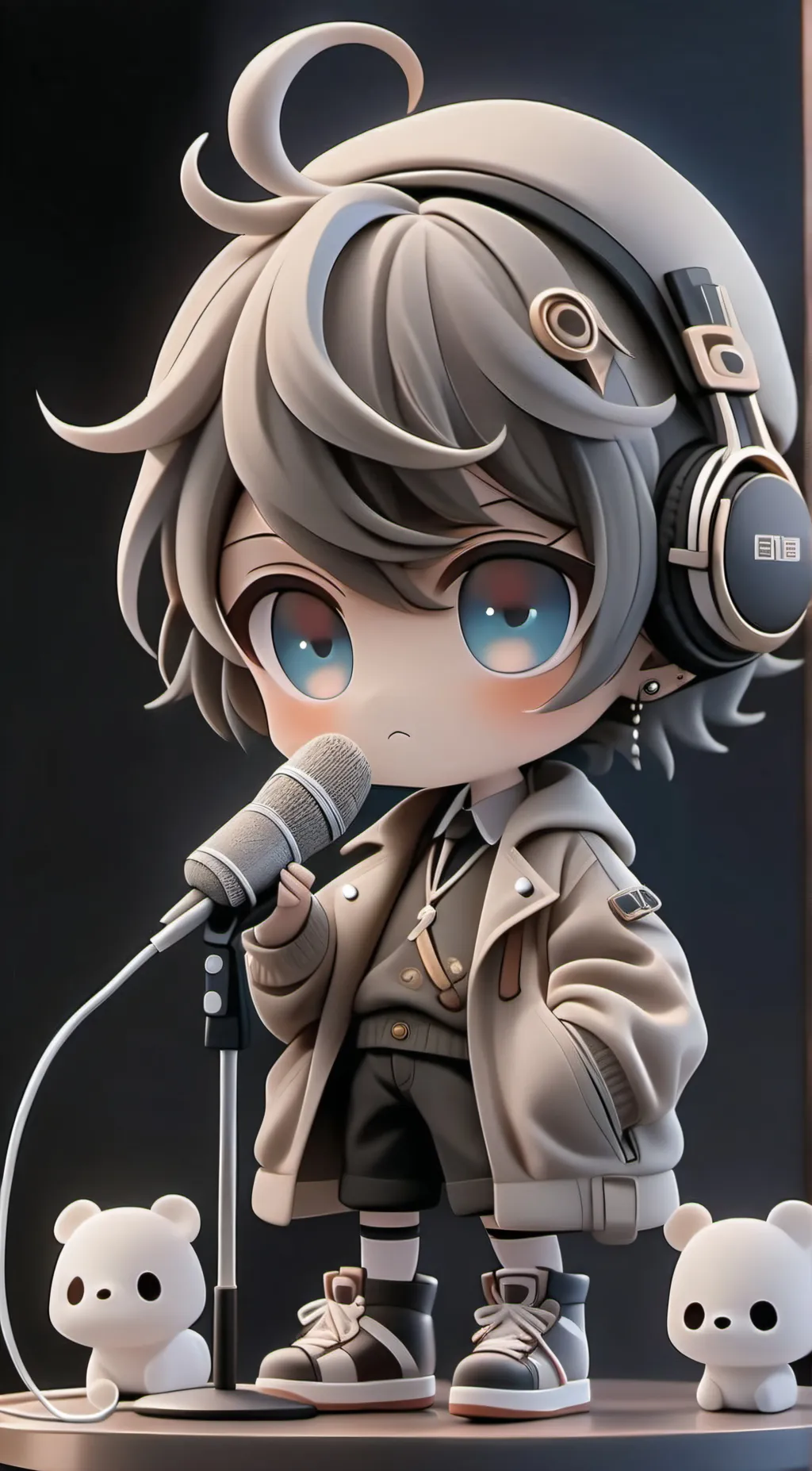 ai character: Finish the lyrics  background