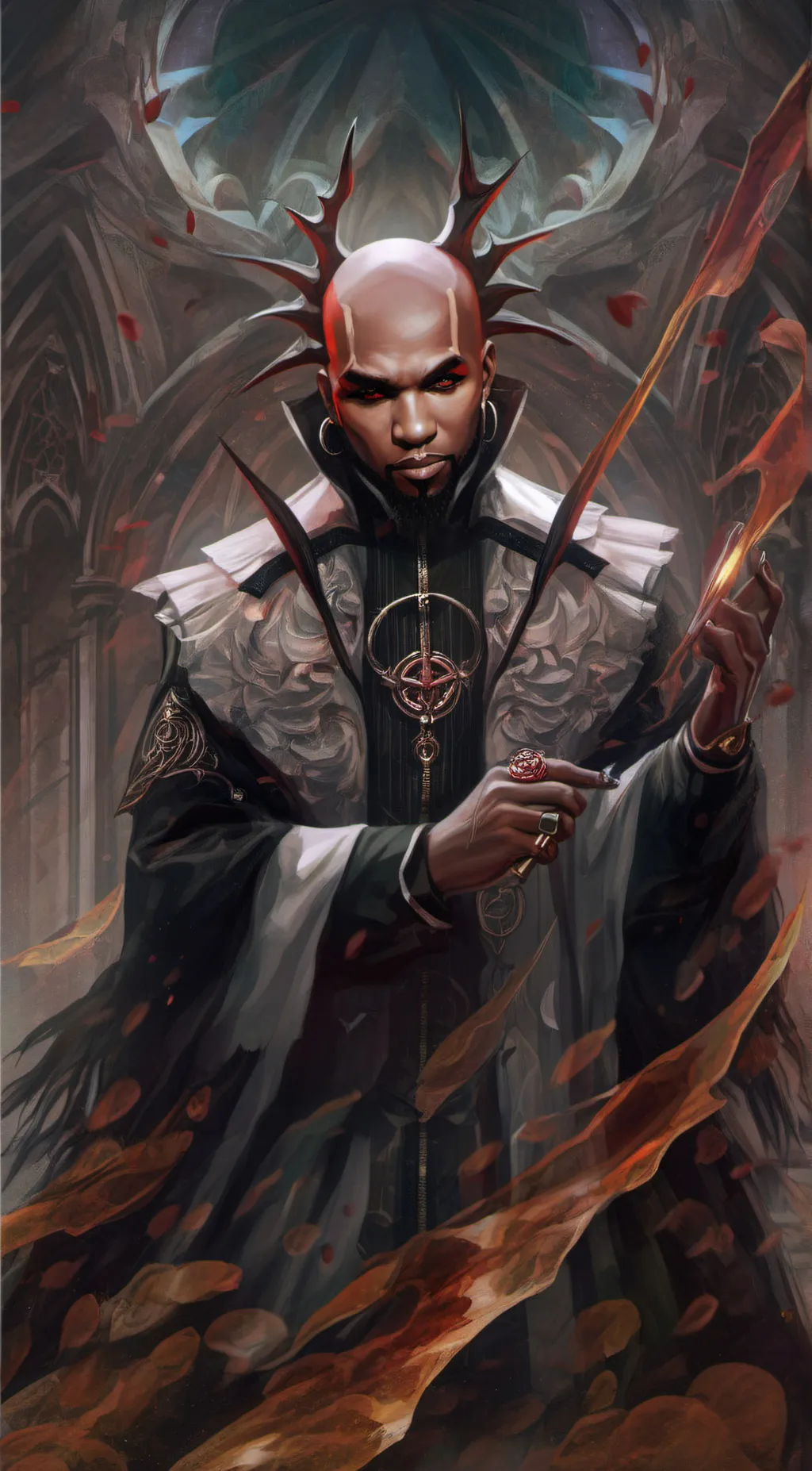 ai character: tech n9ne  background