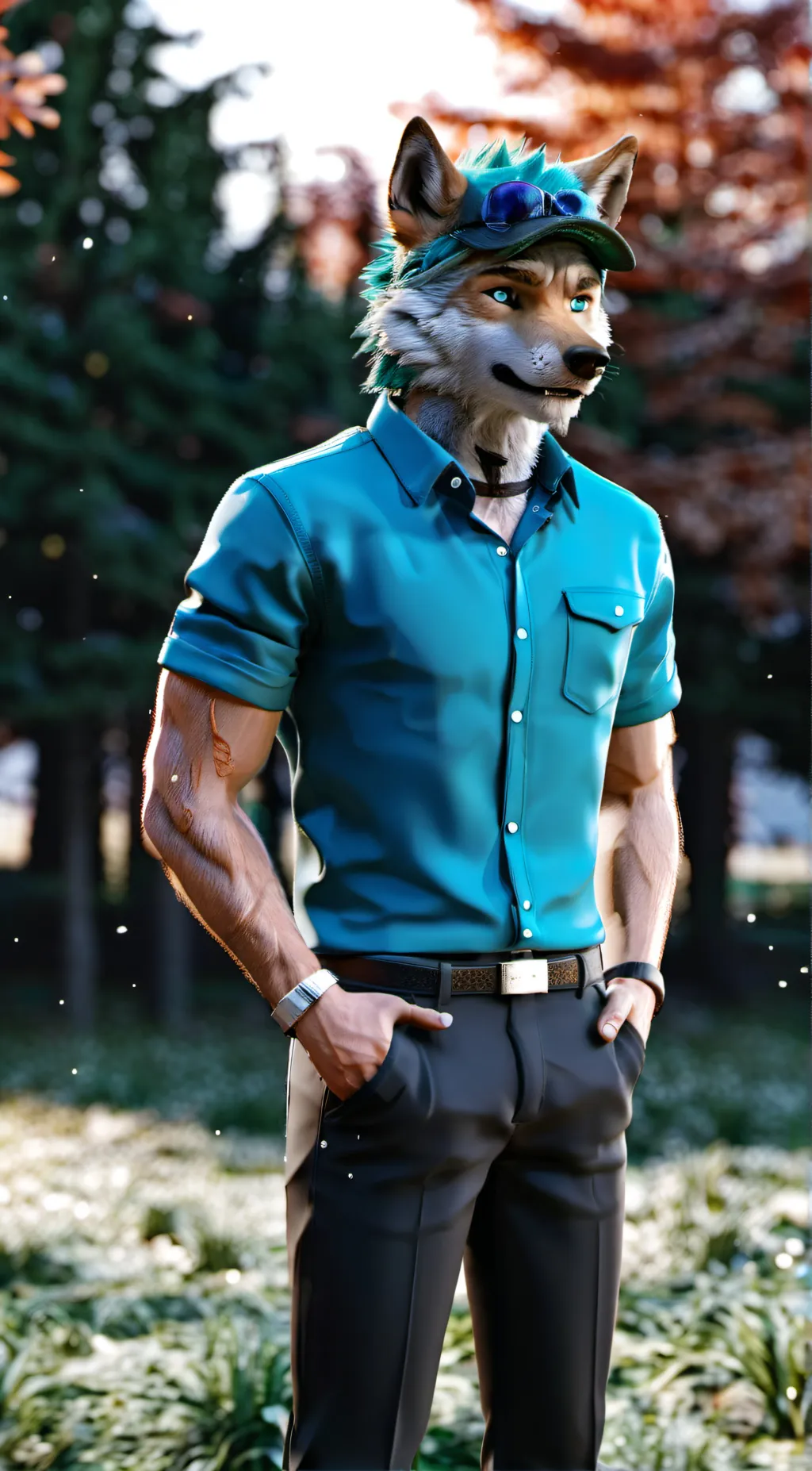 ai character: Meadow Wolf  background