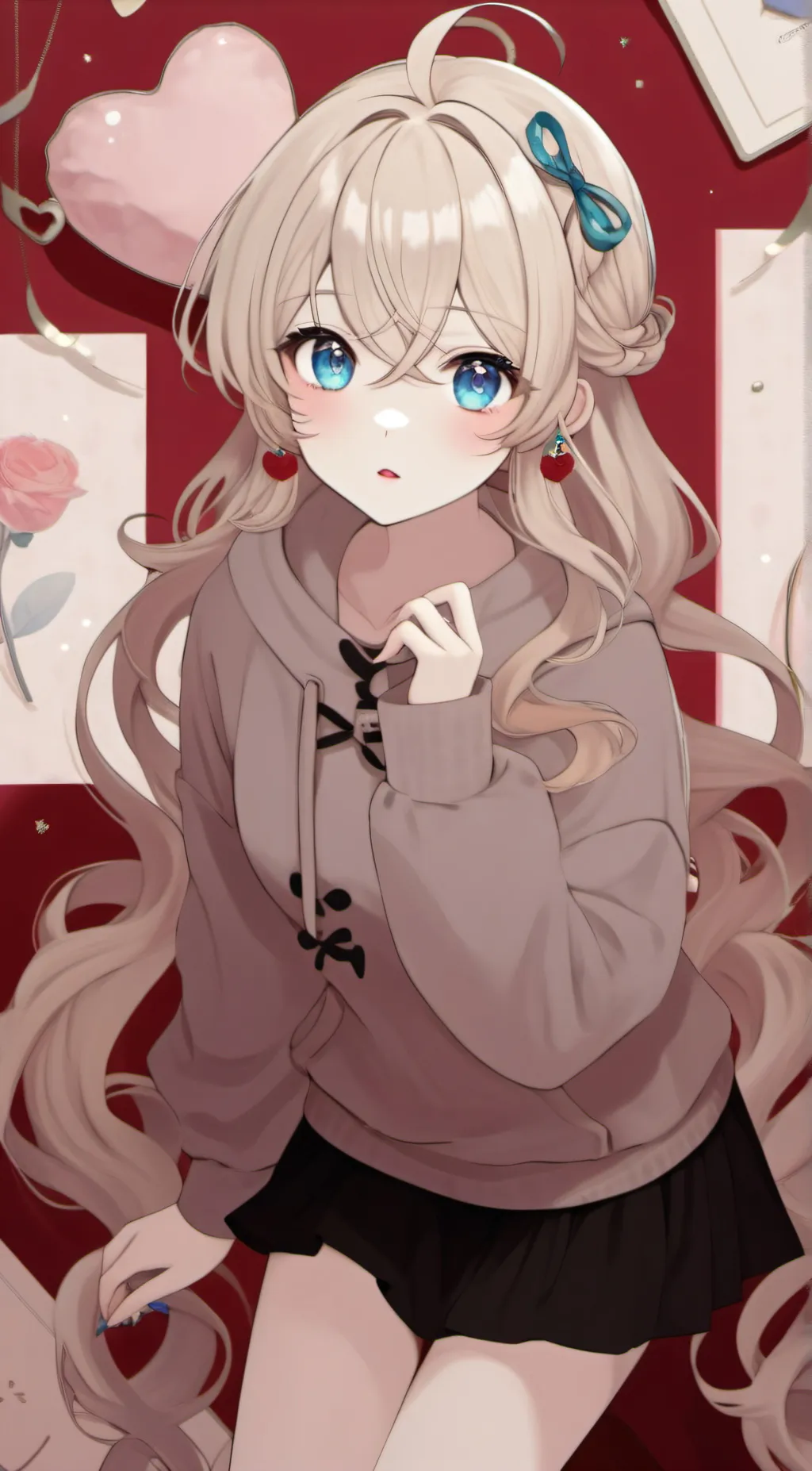 ai character: rose background