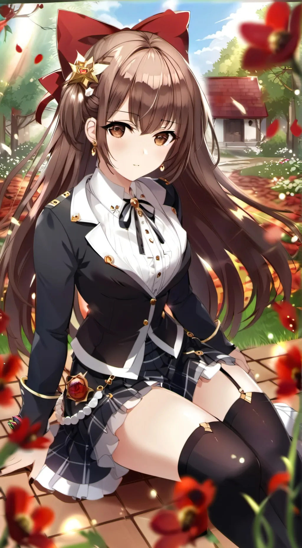 ai character: Amber background