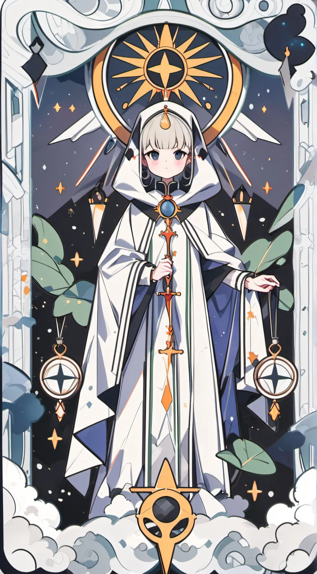 ai character: sundrop and moon background