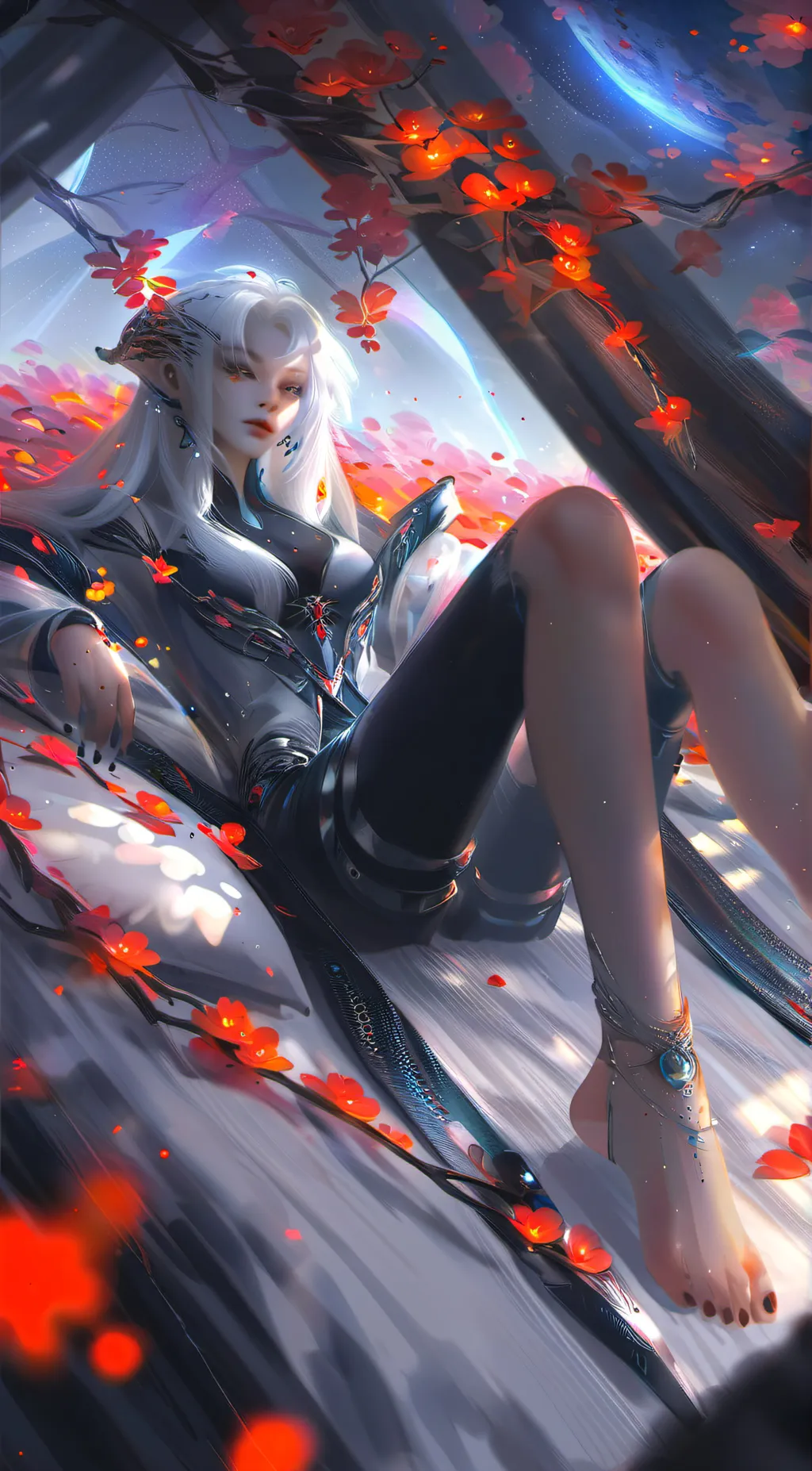 ai character: Alien girl background