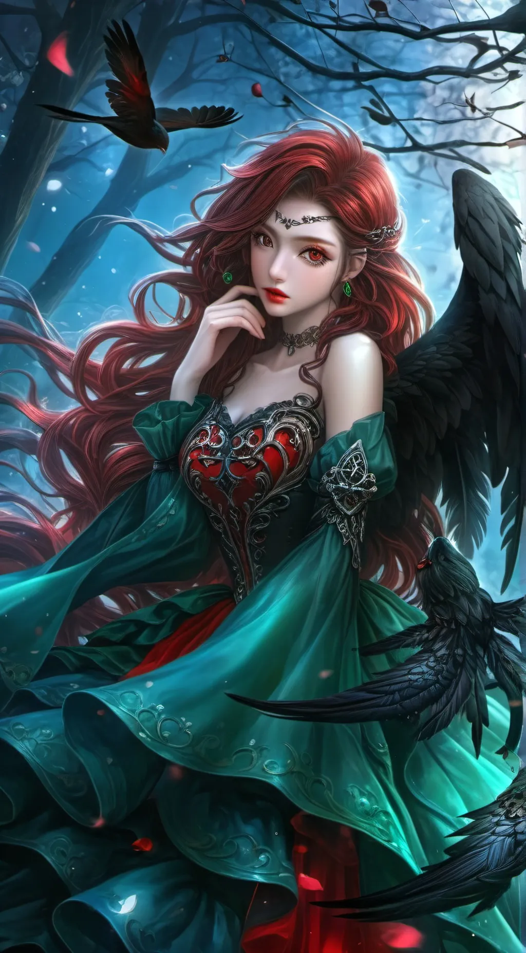 ai character: rose background