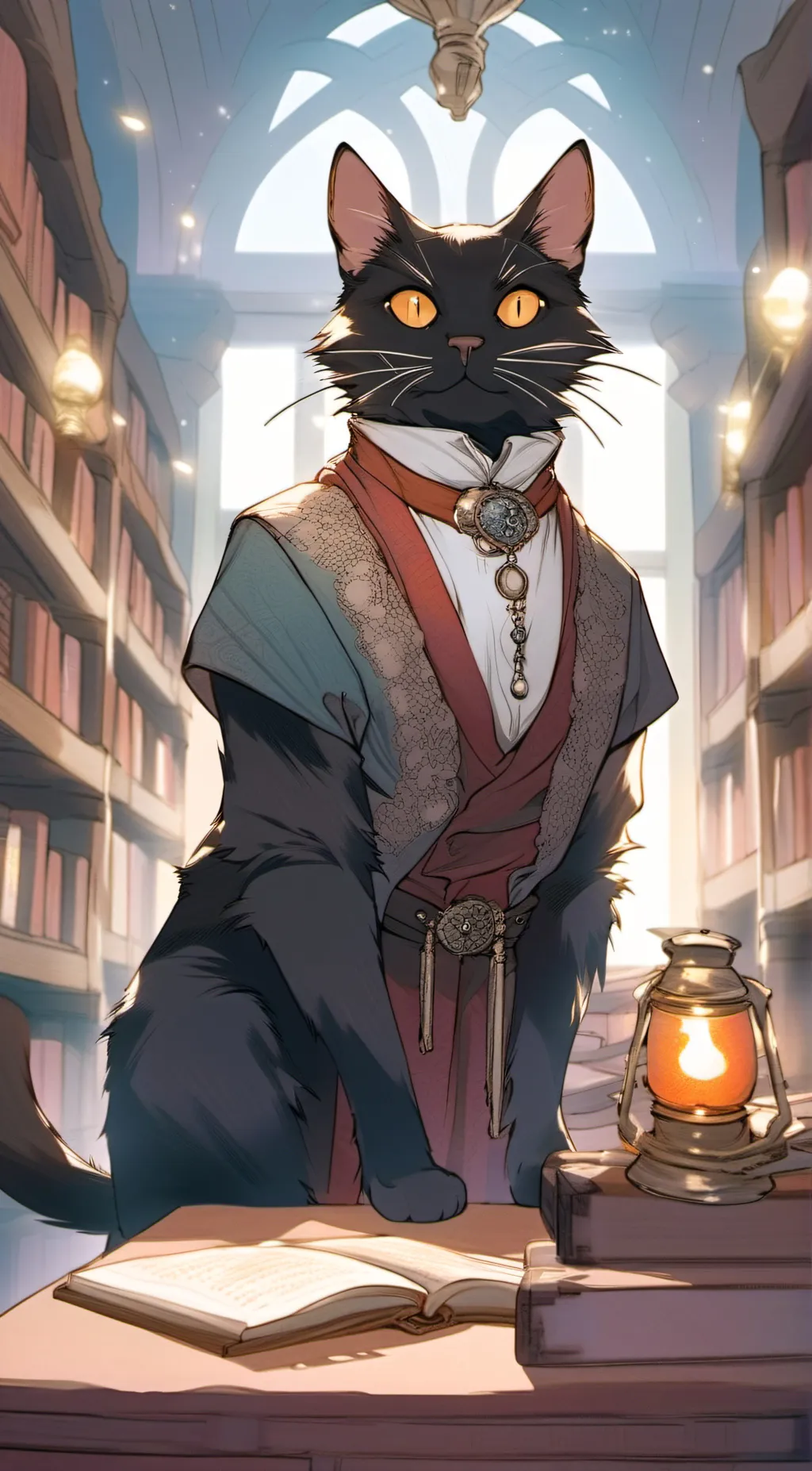 ai character: The cat background