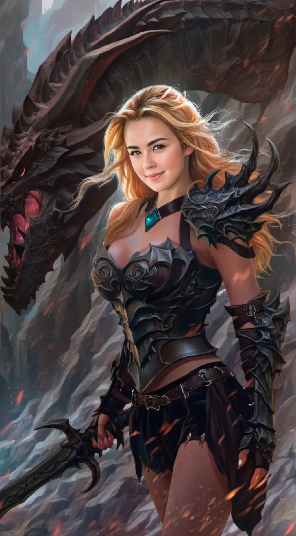 ai character: Dragon Knight Girl background