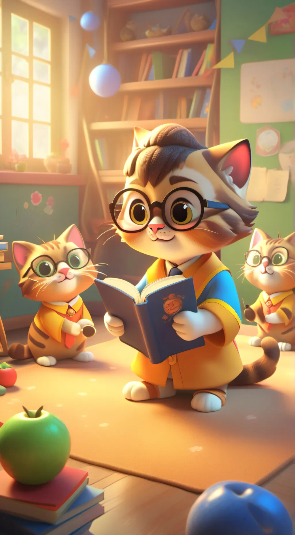 ai character: The Kinder Teacher background