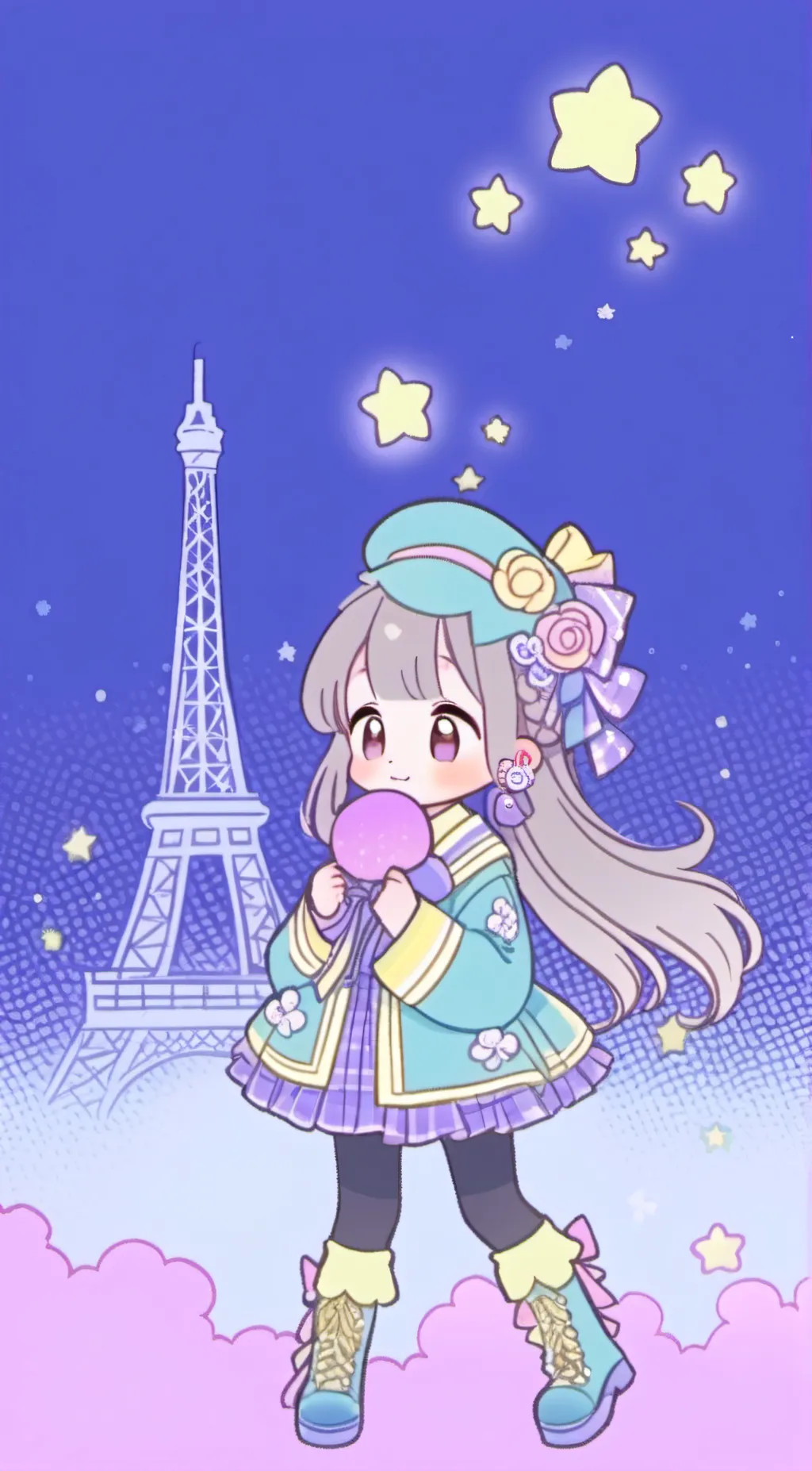 ai character: sus tv woman background