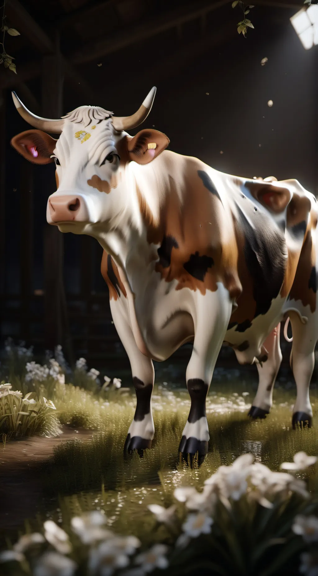 ai character: Cow background