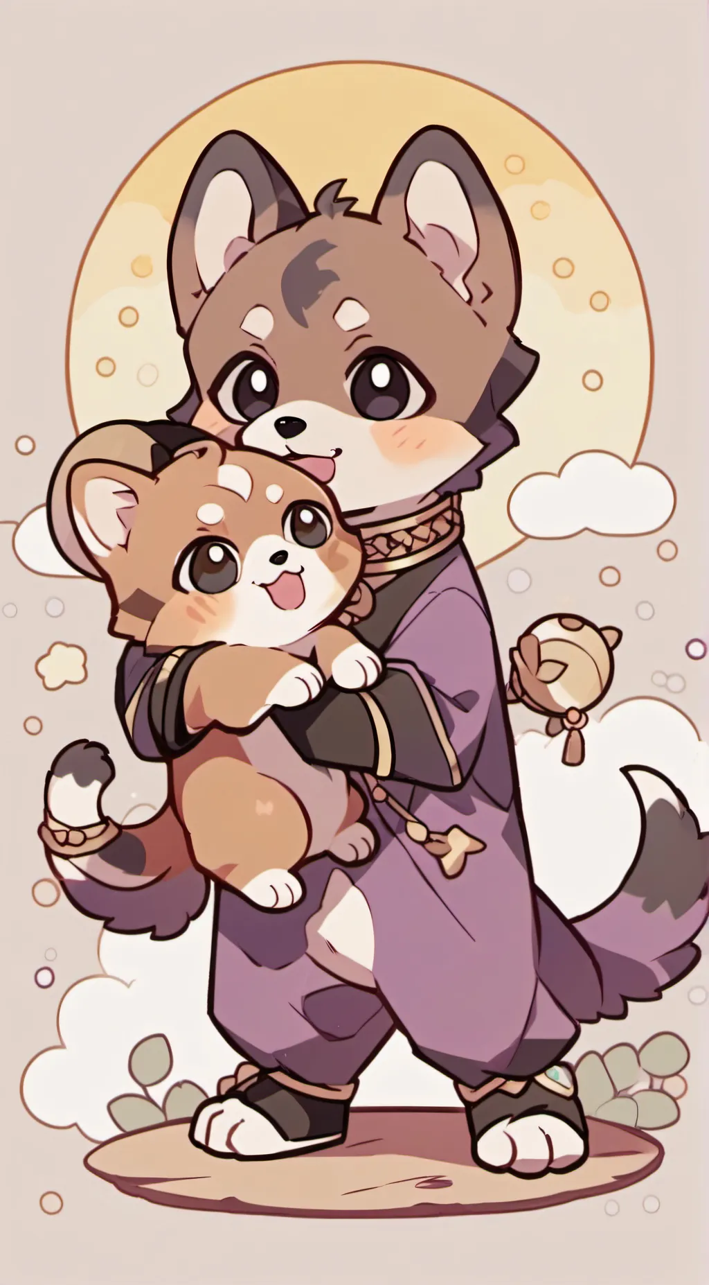 ai character: dogday and catnap🌺 background