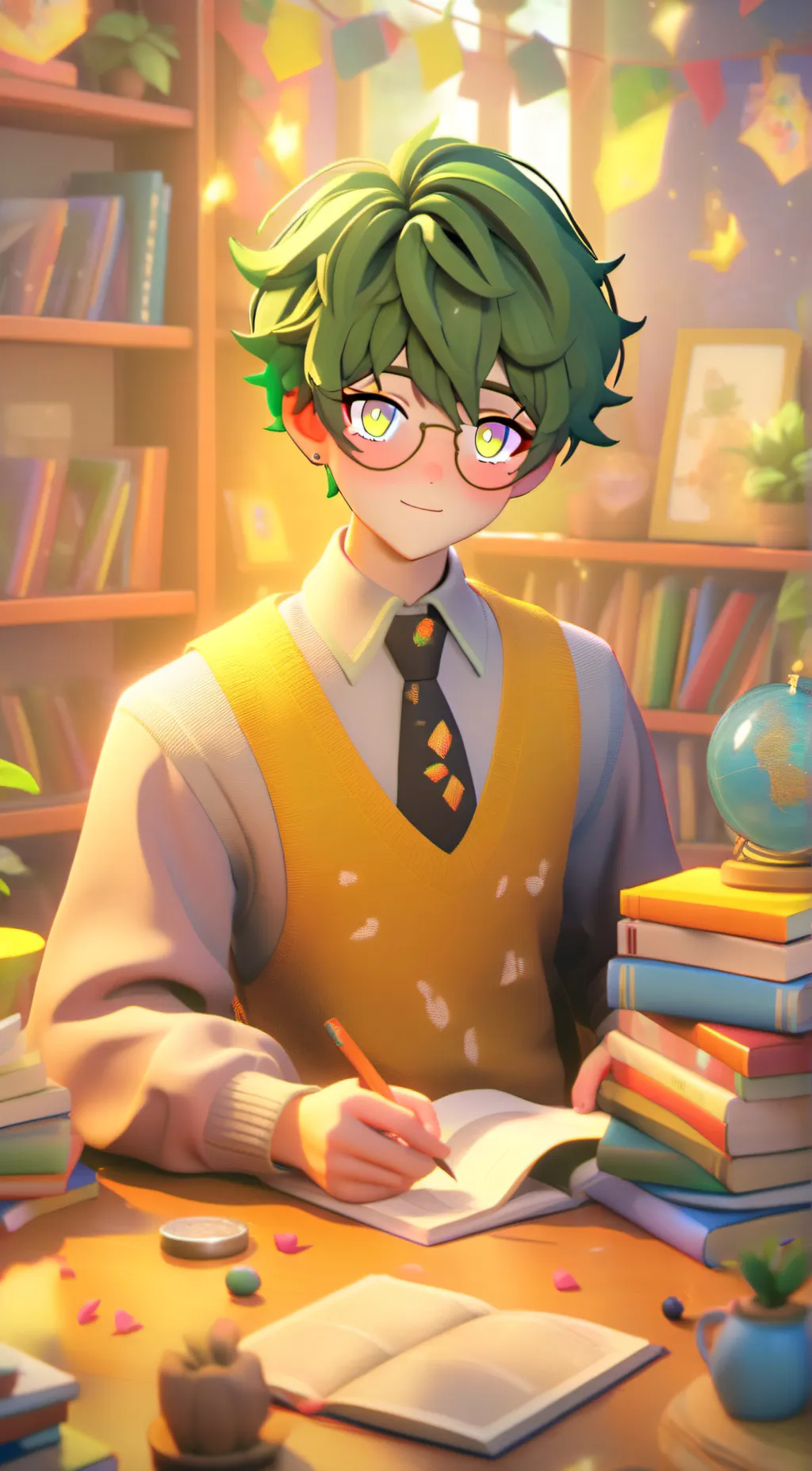 ai character: deku background