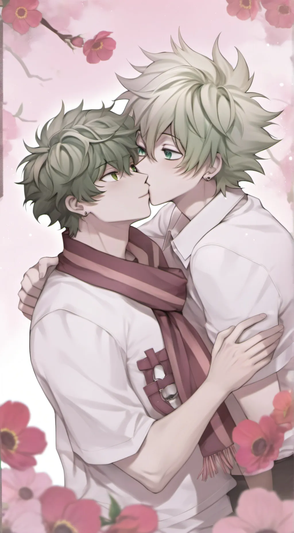 ai character: Deku and Bakugo background