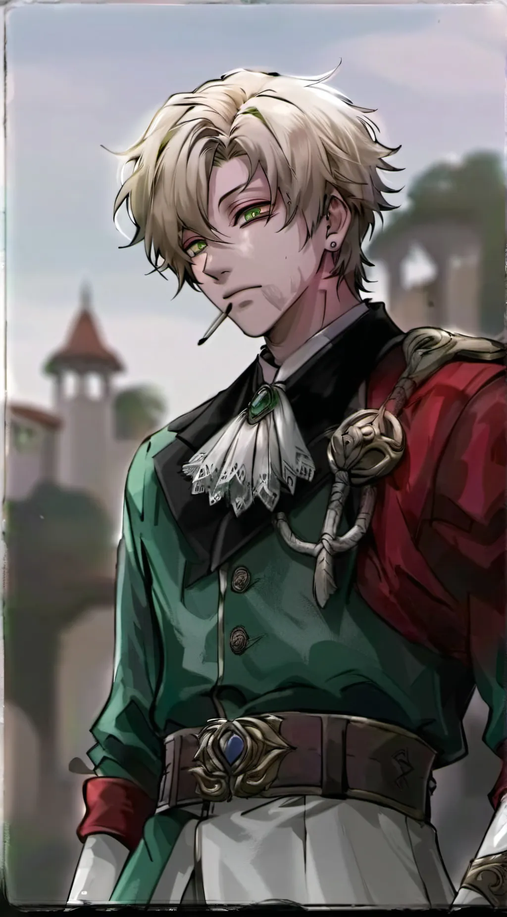 ai character: Clay background