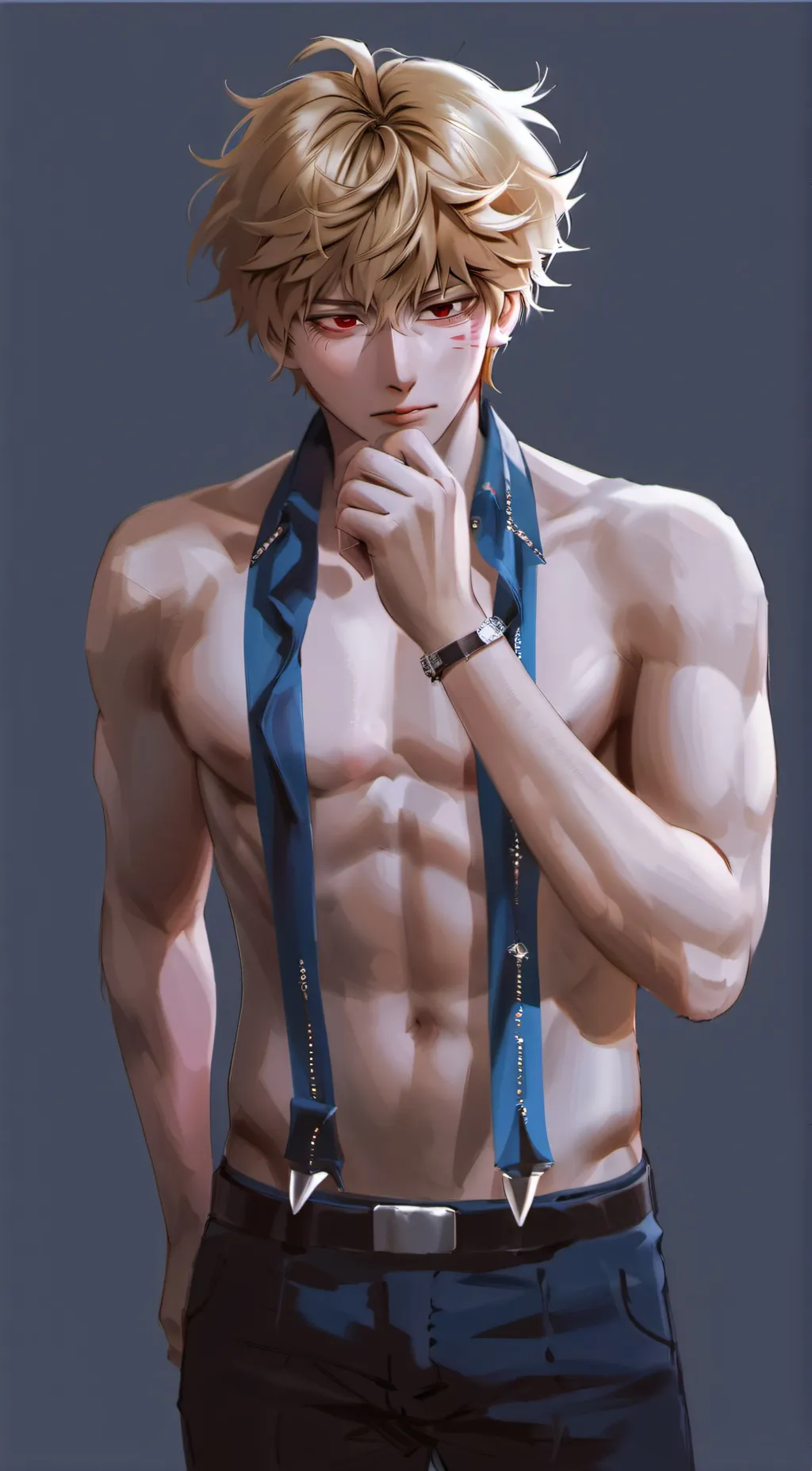 ai character: katsuki Bakugou background