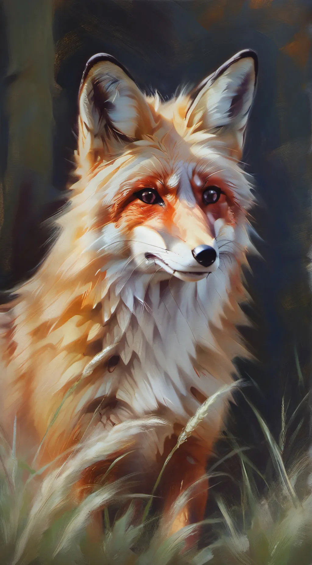 ai character: Flame background