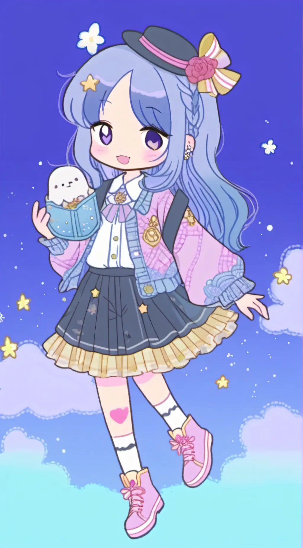 ai character: Crystal background