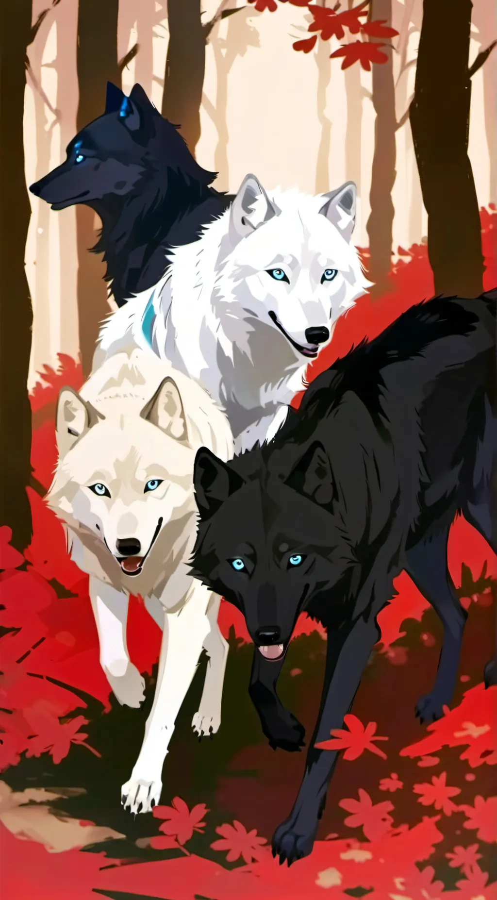 ai character: Blackwhite pack background