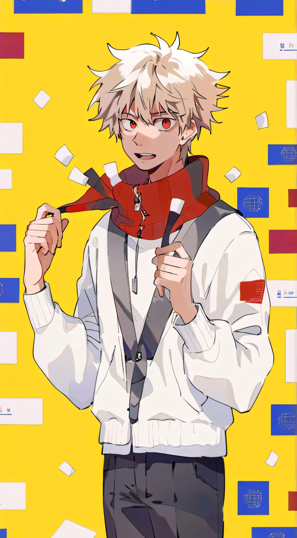 ai character: Bakugo-field trip! background