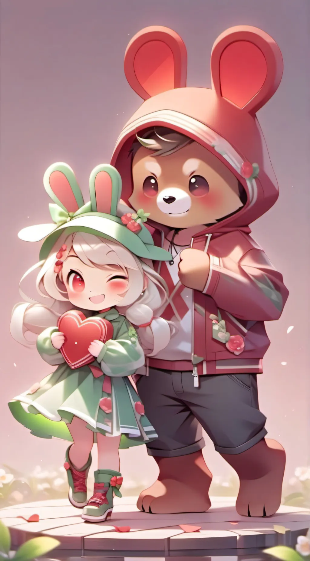 ai character: Hoppy hopscotch  background