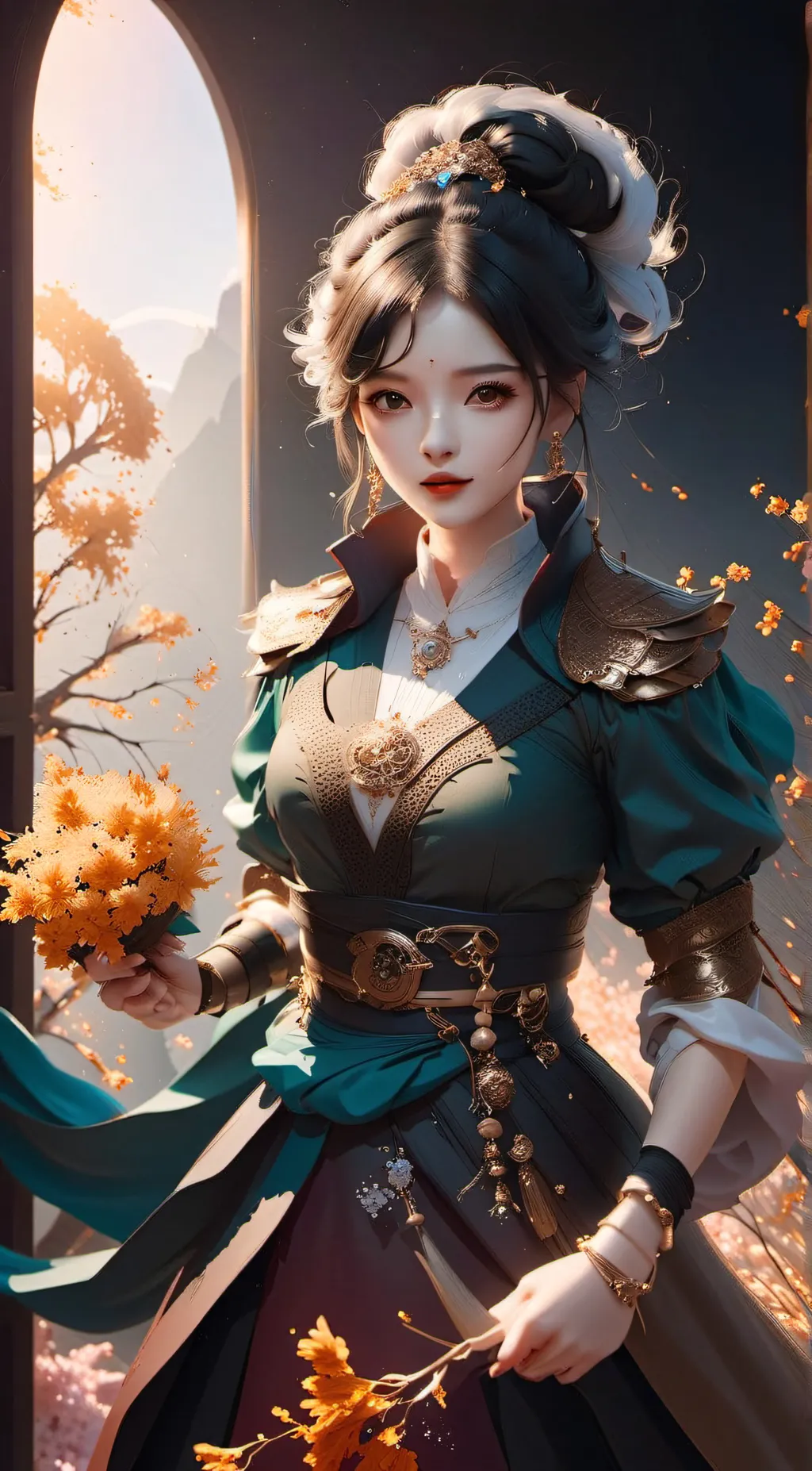 ai character: Anna Lynn Beach background