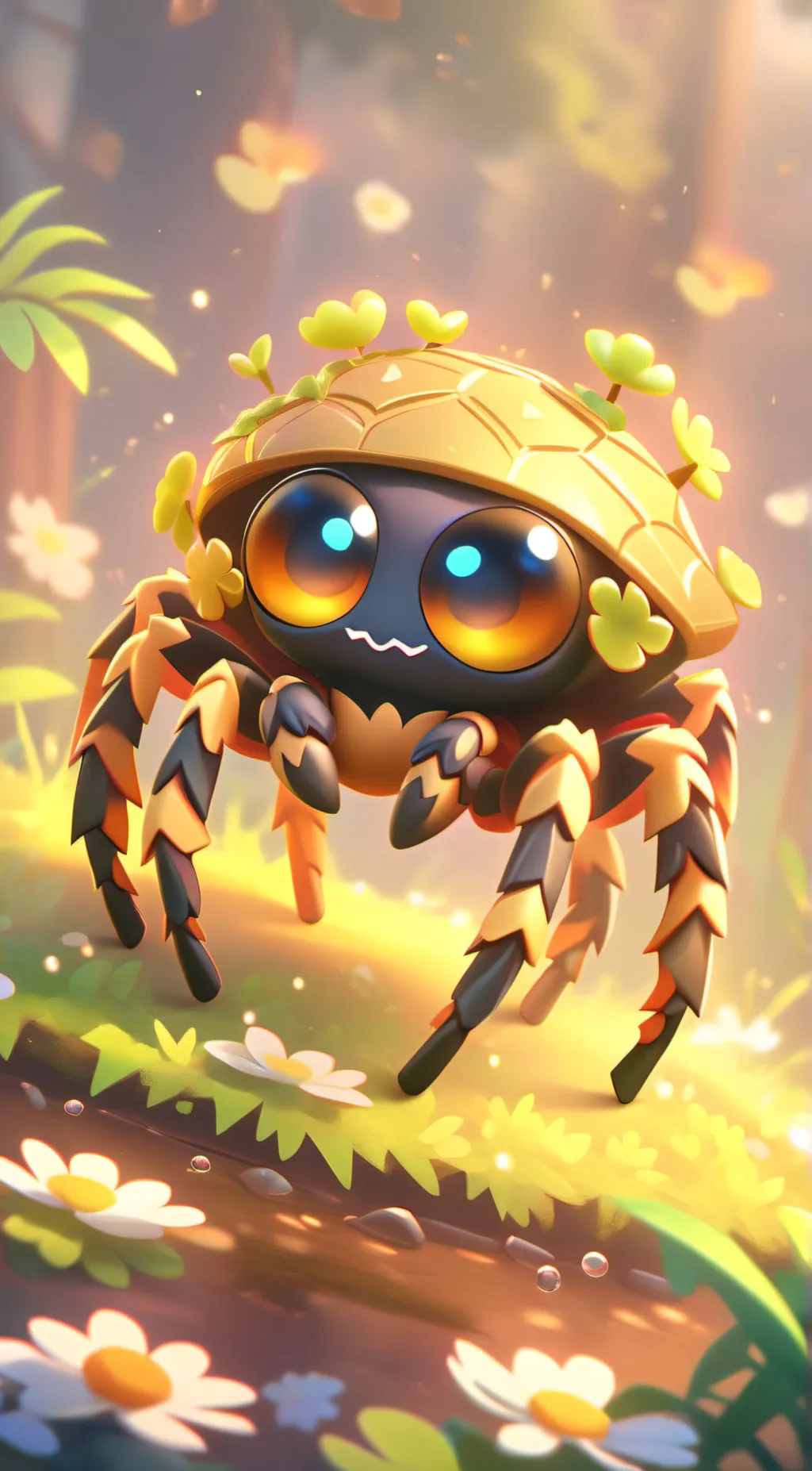 ai character: cute spider background
