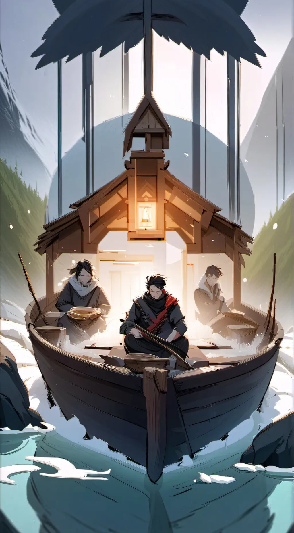 ai character: Class 1A on a boat background