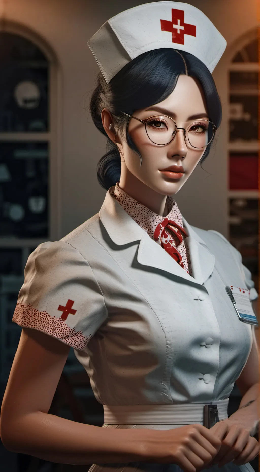 ai character: Nurse Damy background