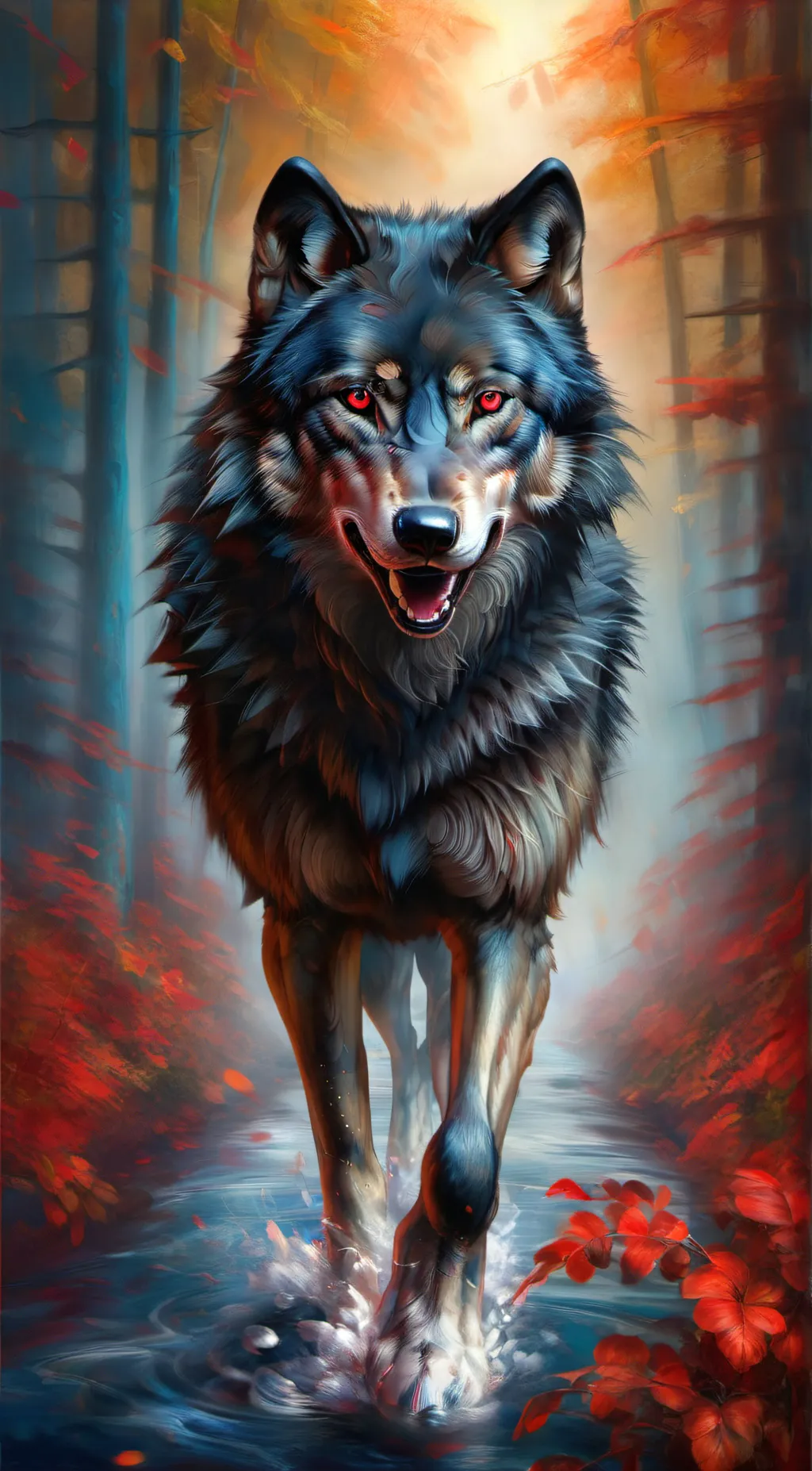 ai character: wolf background
