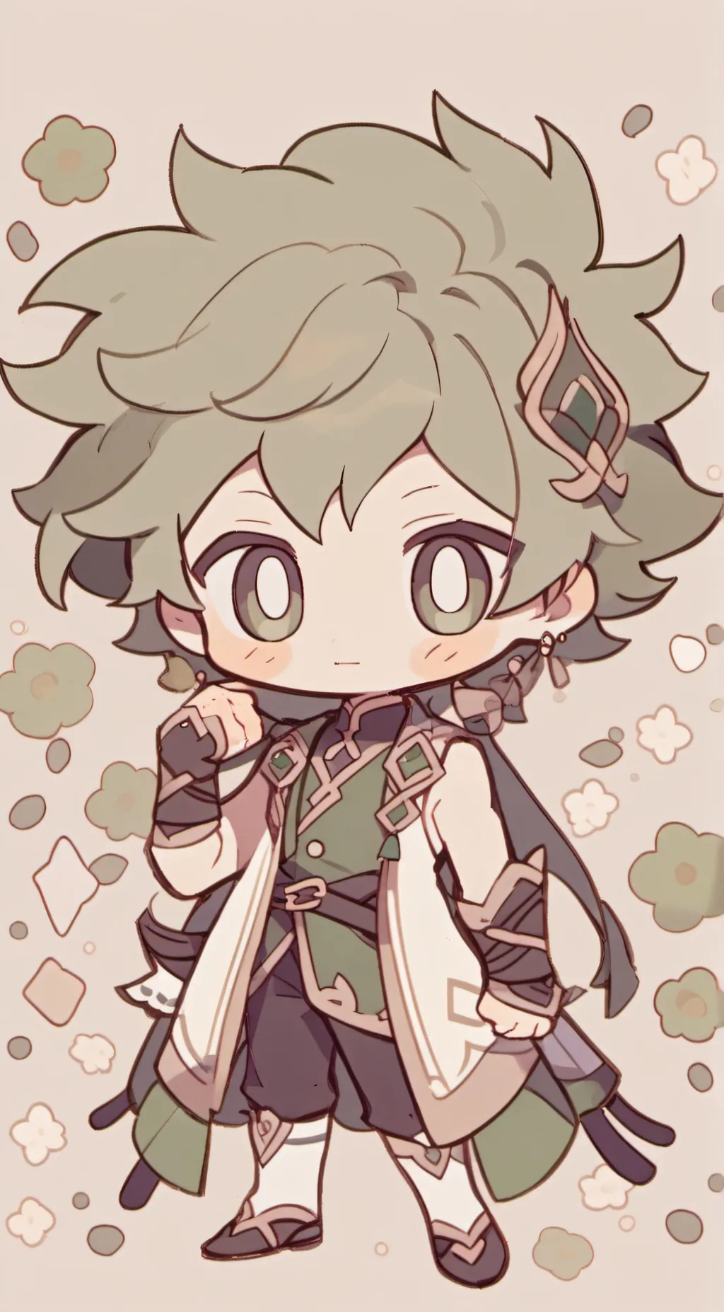 ai character: Deku amongus background