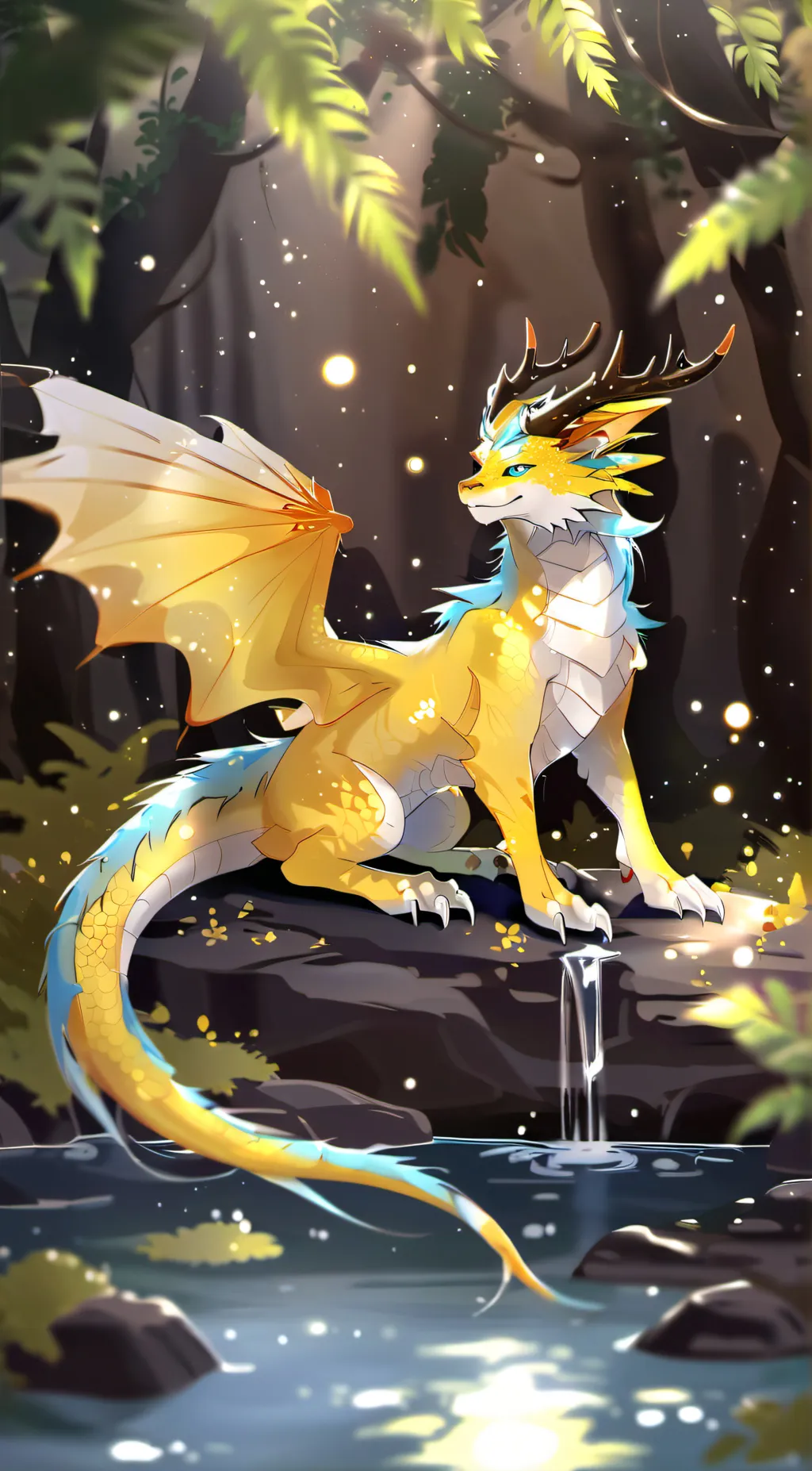 ai character: The Yellow dragon background