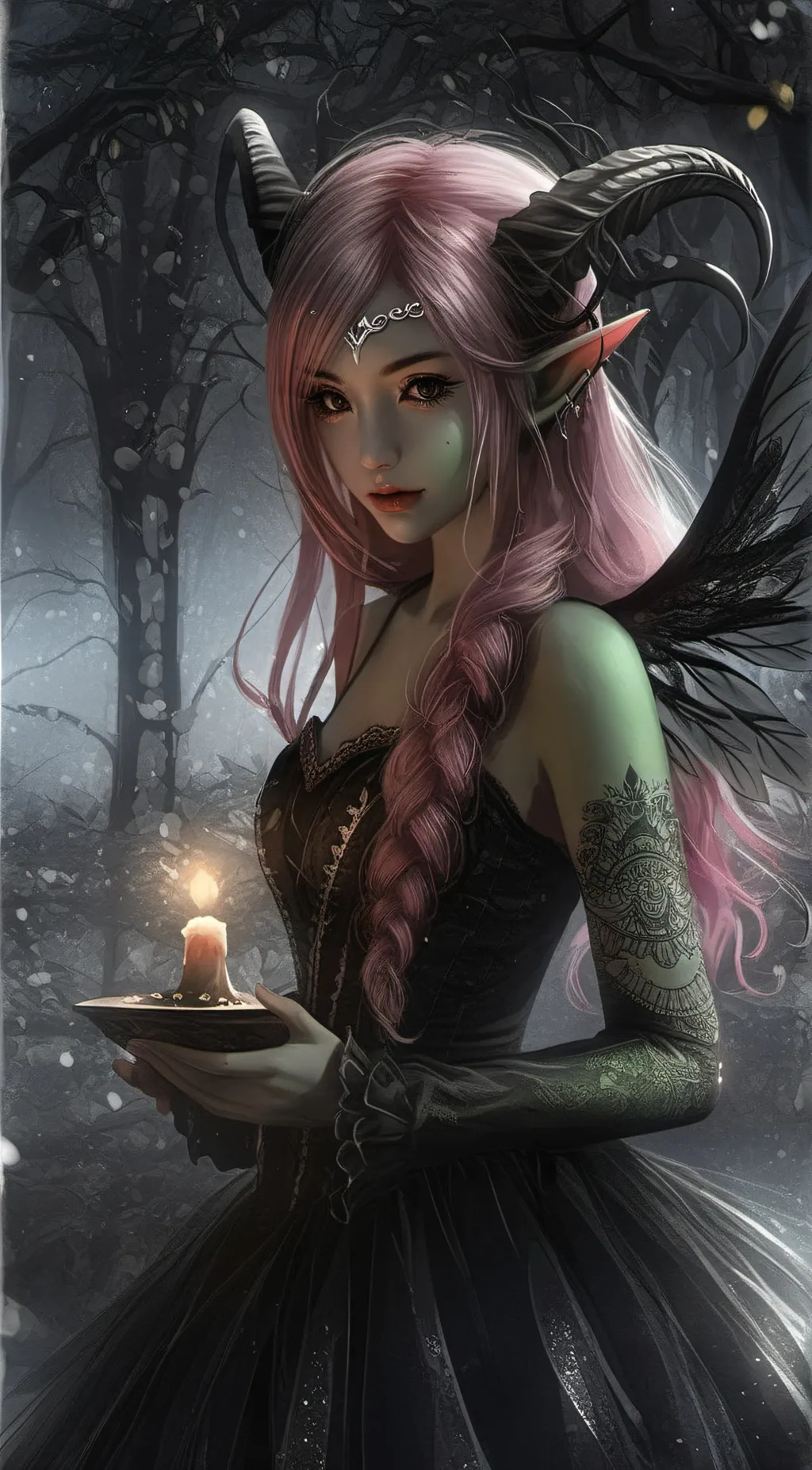 ai character: Selina  background